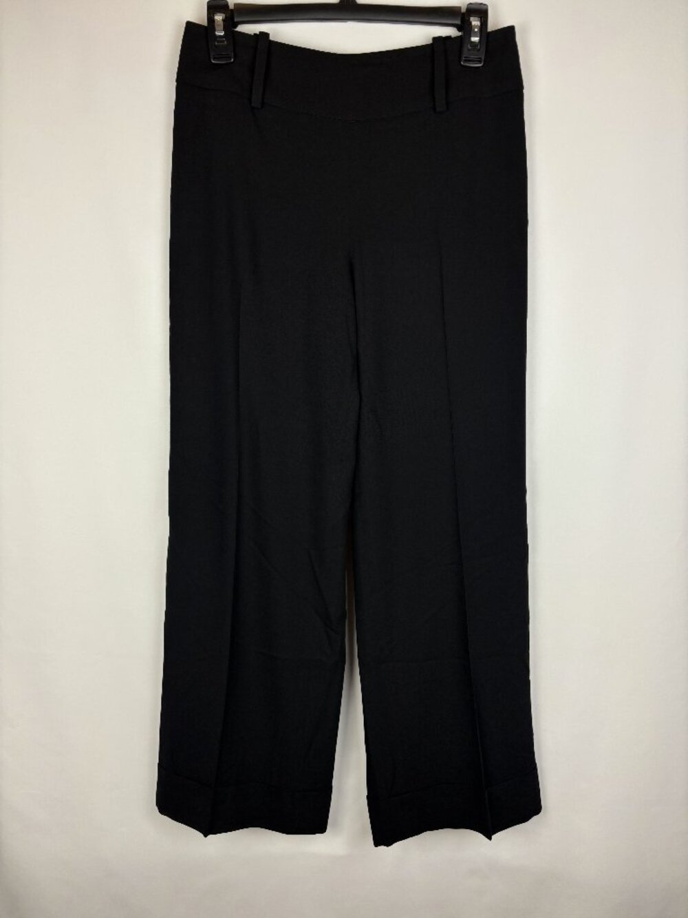 4 Armani Collezioni Black Pleated Trousers Straight Leg Sleek Vintage Soft Pants